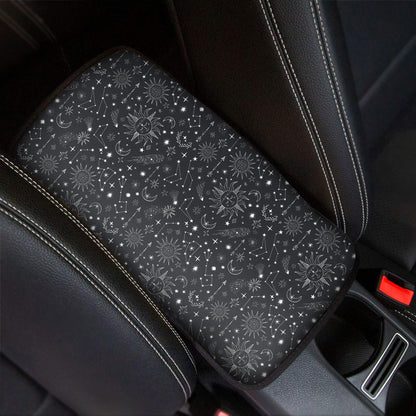 Bohemian Constellation Pattern Print Car Center Console Cover