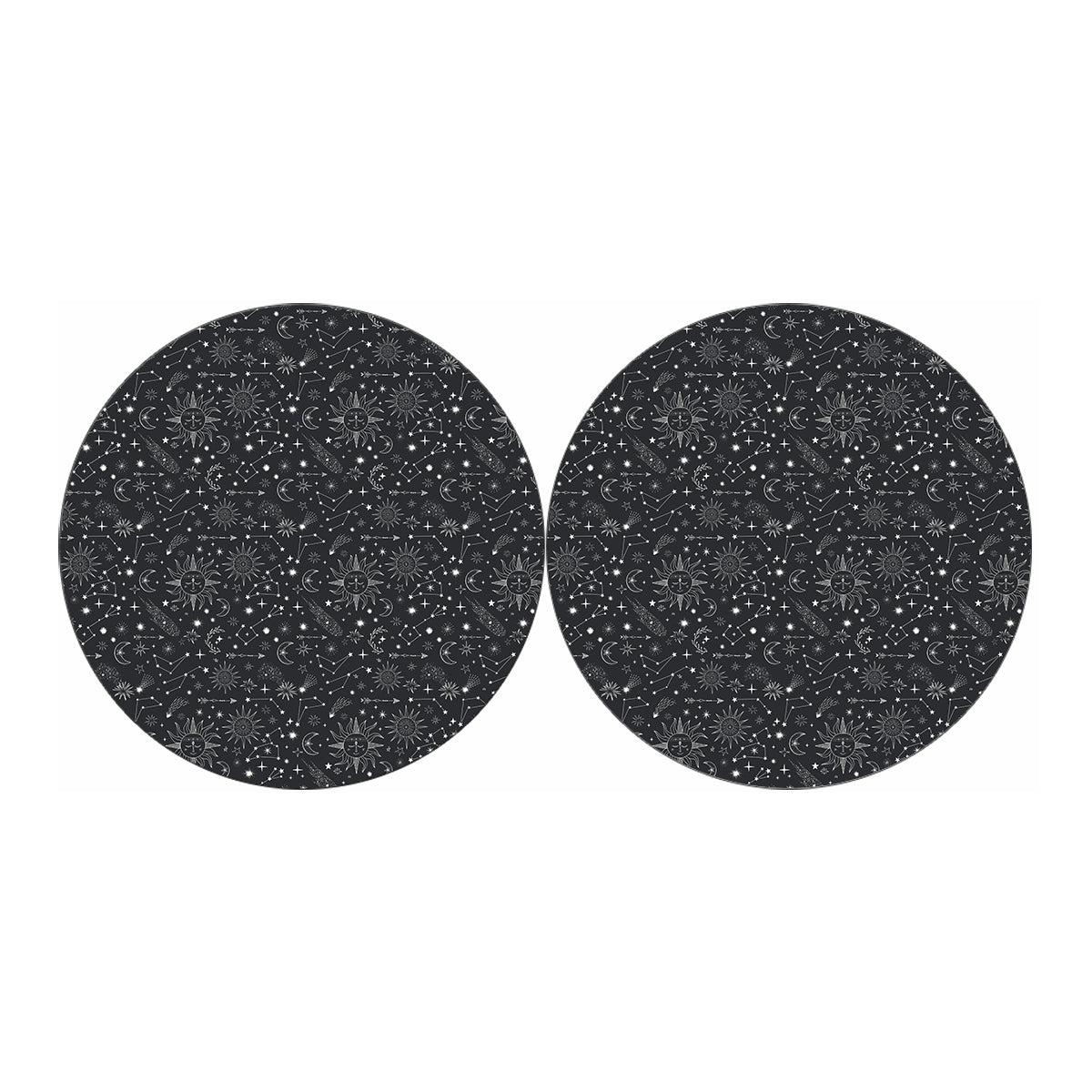 Bohemian Constellation Pattern Print Car Coasters