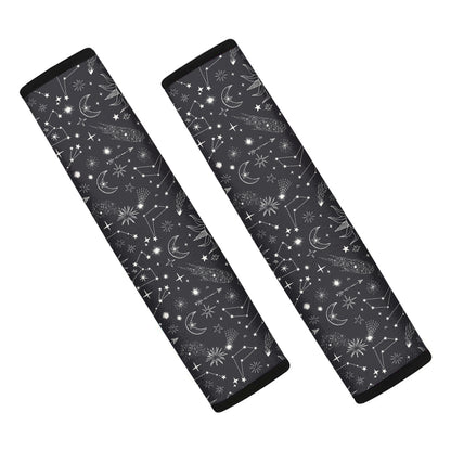 Bohemian Constellation Pattern Print Car Seat Belt Covers