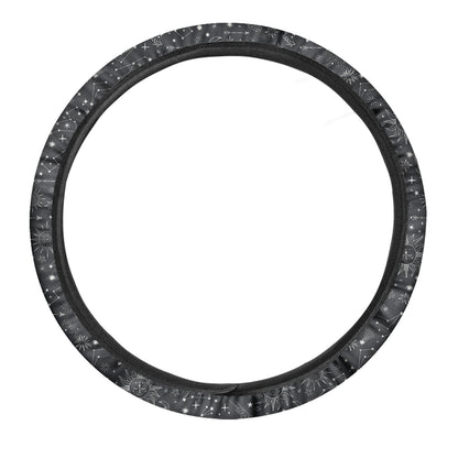 Bohemian Constellation Pattern Print Car Steering Wheel Cover