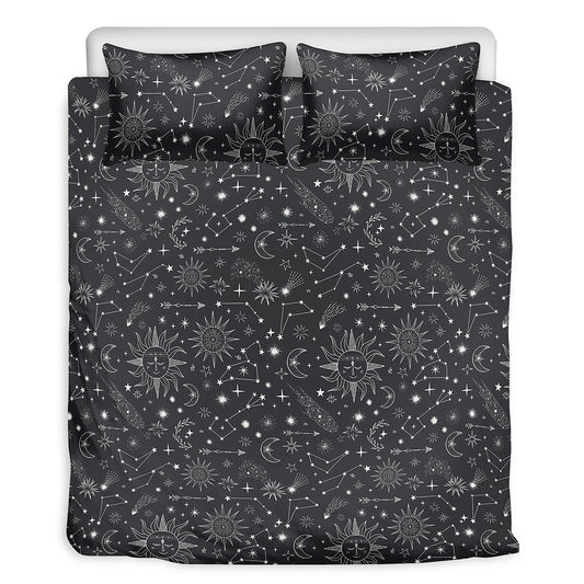 Bohemian Constellation Pattern Print Duvet Cover Bedding Set