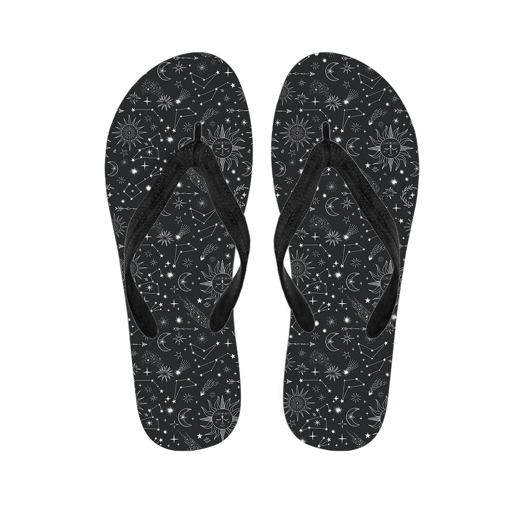 Bohemian Constellation Pattern Print Flip Flops