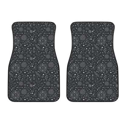 Bohemian Constellation Pattern Print Front Car Floor Mats