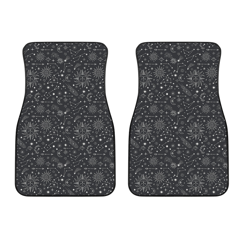 Bohemian Constellation Pattern Print Front Car Floor Mats