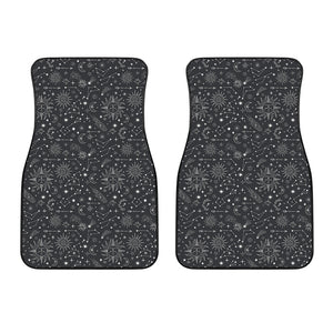 Bohemian Constellation Pattern Print Front Car Floor Mats