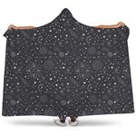 Bohemian Constellation Pattern Print Hooded Blanket