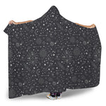 Bohemian Constellation Pattern Print Hooded Blanket