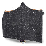 Bohemian Constellation Pattern Print Hooded Blanket