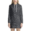 Bohemian Constellation Pattern Print Pullover Hoodie Dress