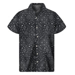 Bohemian Constellation Pattern Print Men's Short Sleeve Shirt