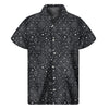 Bohemian Constellation Pattern Print Men's Short Sleeve Shirt