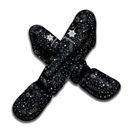 Bohemian Constellation Pattern Print Muay Thai Shin Guard