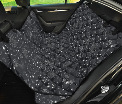Bohemian Constellation Pattern Print Pet Car Back Seat Cover