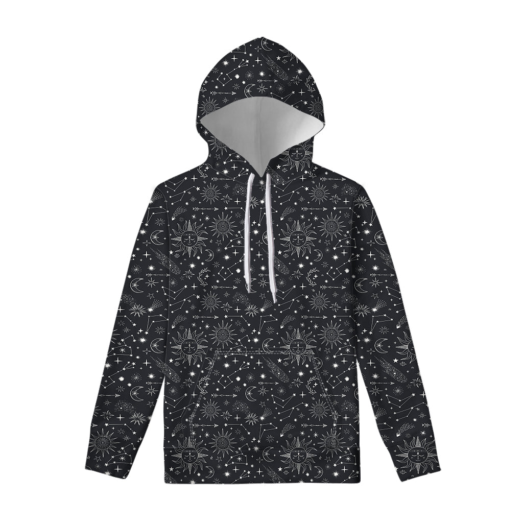 Bohemian Constellation Pattern Print Pullover Hoodie