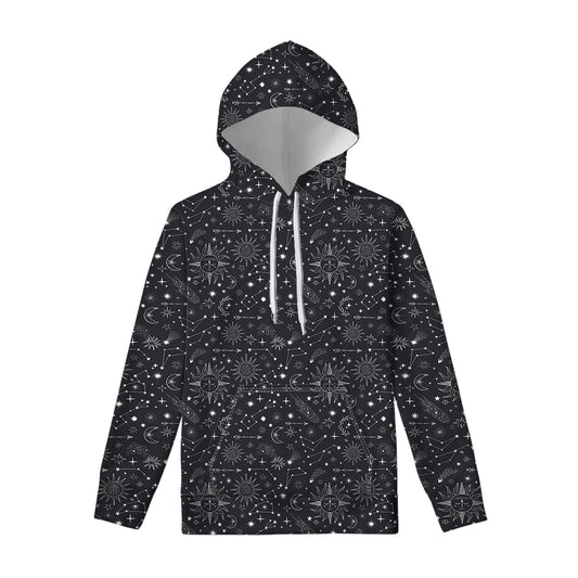Bohemian Constellation Pattern Print Pullover Hoodie