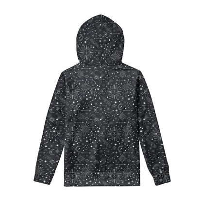 Bohemian Constellation Pattern Print Pullover Hoodie