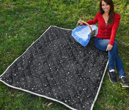 Bohemian Constellation Pattern Print Quilt