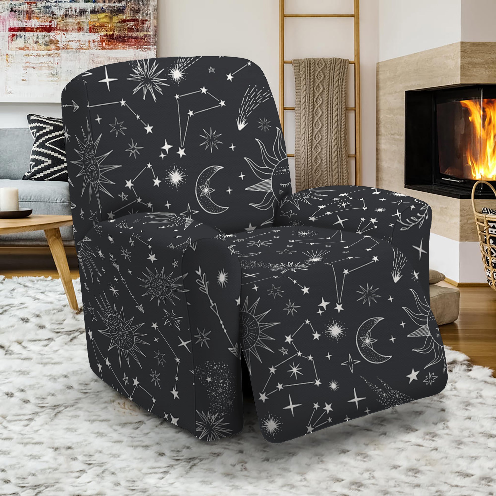 Bohemian Constellation Pattern Print Recliner Slipcover