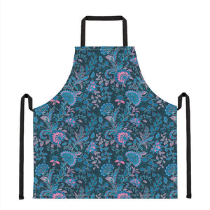 Bohemian Denim Jeans Pattern Print Apron