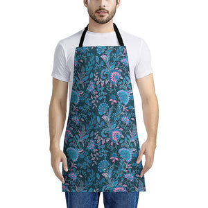 Bohemian Denim Jeans Pattern Print Apron