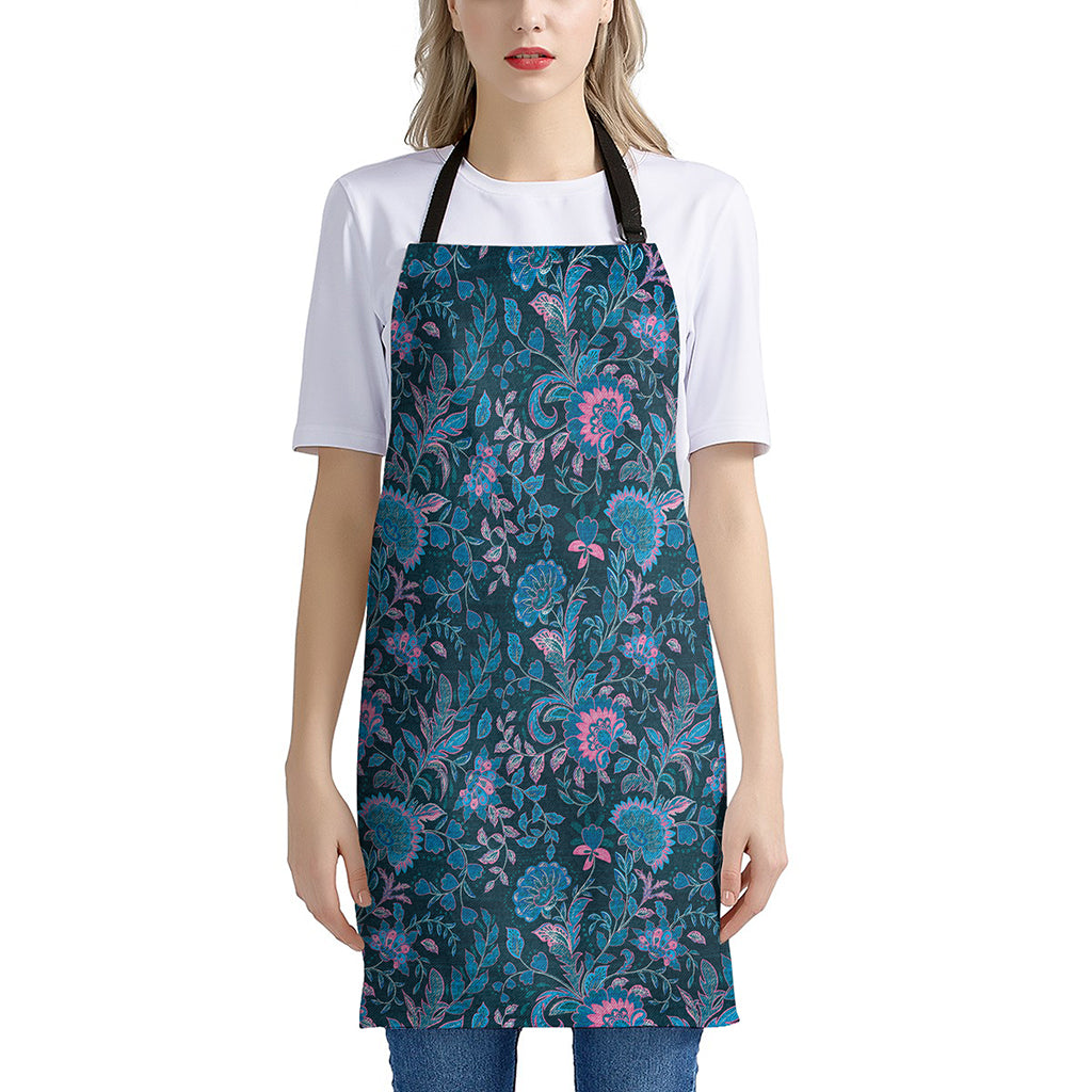 Bohemian Denim Jeans Pattern Print Apron