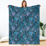 Bohemian Denim Jeans Pattern Print Blanket