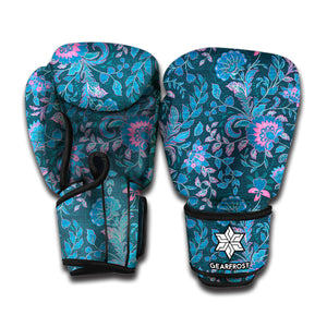 Bohemian Denim Jeans Pattern Print Boxing Gloves