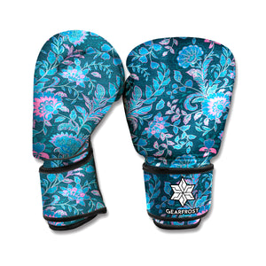 Bohemian Denim Jeans Pattern Print Boxing Gloves