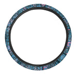 Bohemian Denim Jeans Pattern Print Car Steering Wheel Cover