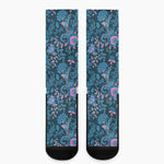 Bohemian Denim Jeans Pattern Print Crew Socks