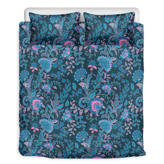 Bohemian Denim Jeans Pattern Print Duvet Cover Bedding Set