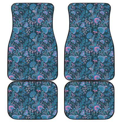 Bohemian Denim Jeans Pattern Print Front and Back Car Floor Mats