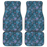 Bohemian Denim Jeans Pattern Print Front and Back Car Floor Mats
