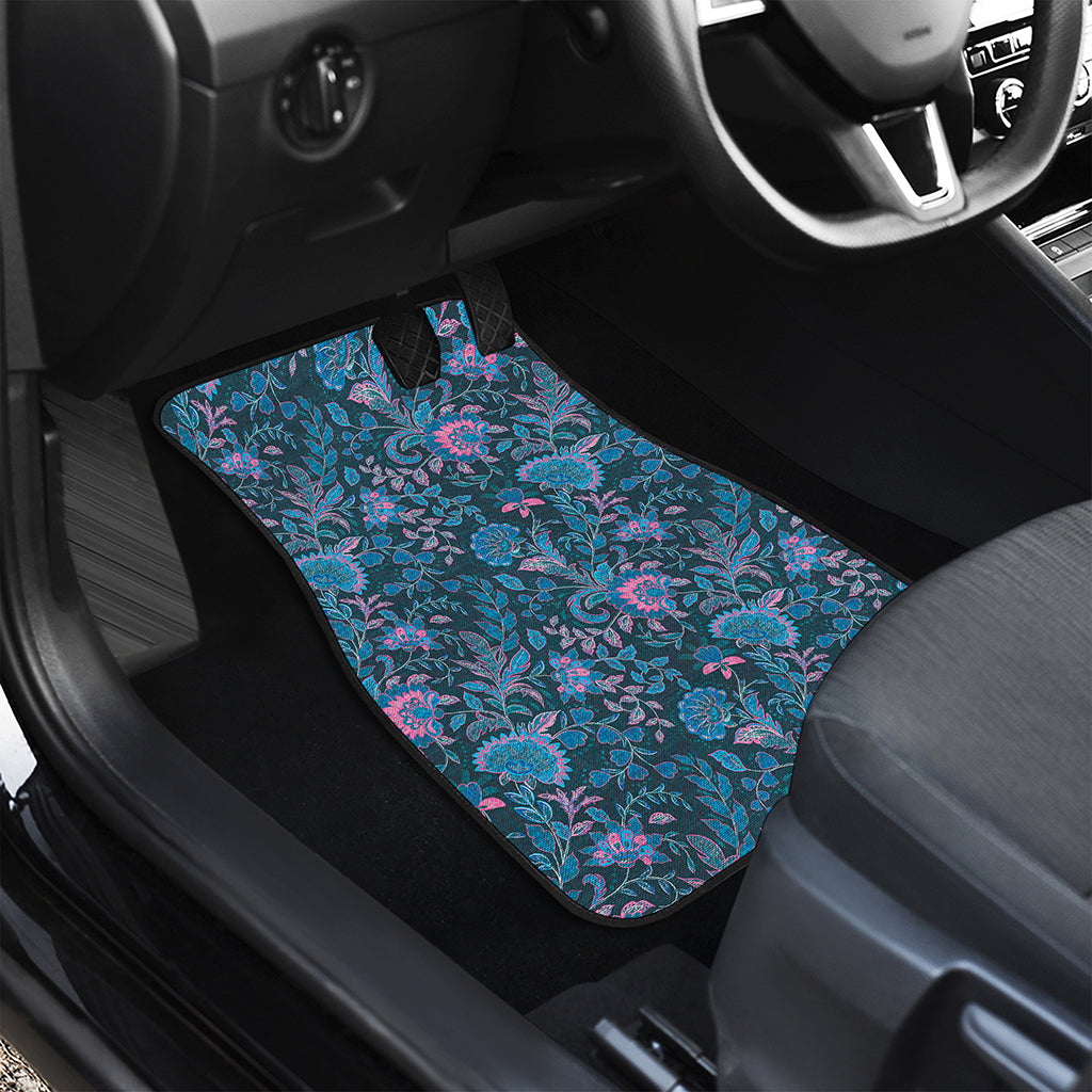 Bohemian Denim Jeans Pattern Print Front and Back Car Floor Mats