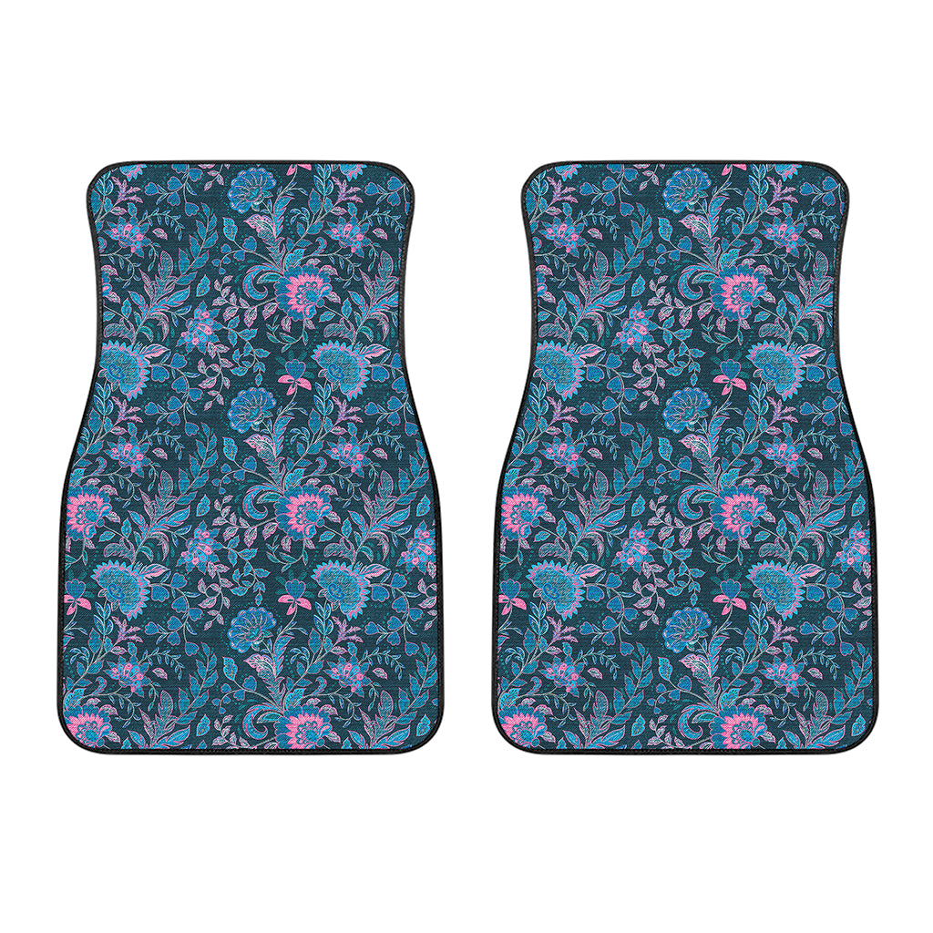 Bohemian Denim Jeans Pattern Print Front Car Floor Mats
