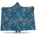 Bohemian Denim Jeans Pattern Print Hooded Blanket