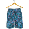 Bohemian Denim Jeans Pattern Print Men's Shorts