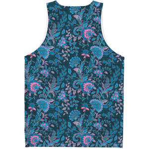 Bohemian Denim Jeans Pattern Print Men's Tank Top