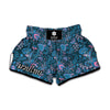 Bohemian Denim Jeans Pattern Print Muay Thai Boxing Shorts