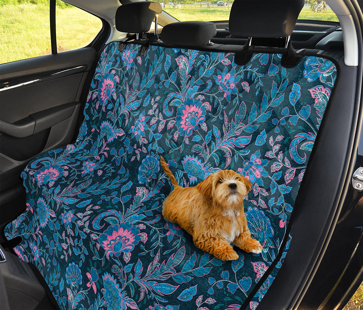 Bohemian Denim Jeans Pattern Print Pet Car Back Seat Cover