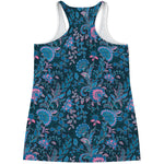 Bohemian Denim Jeans Pattern Print Women's Racerback Tank Top