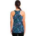 Bohemian Denim Jeans Pattern Print Women's Racerback Tank Top