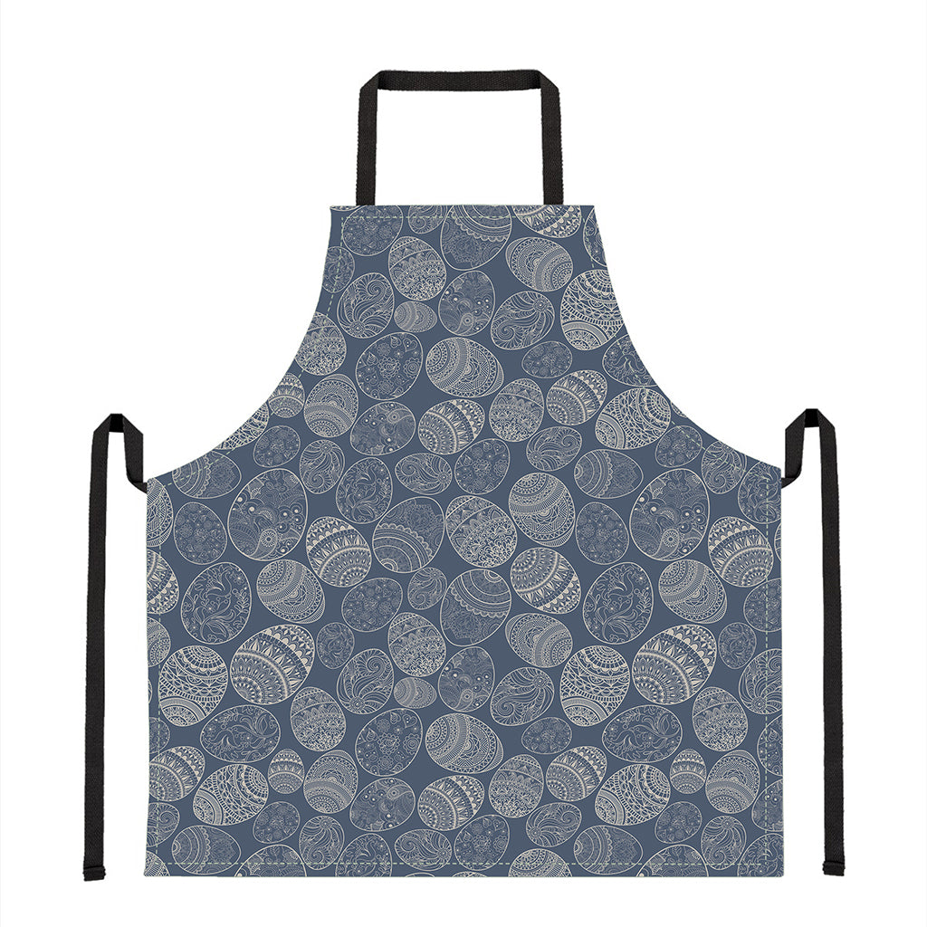 Bohemian Easter Eggs Pattern Print Apron