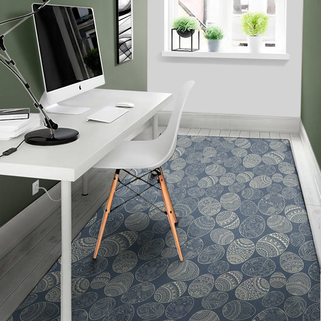 Bohemian Easter Eggs Pattern Print Area Rug
