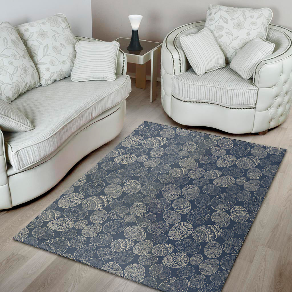 Bohemian Easter Eggs Pattern Print Area Rug