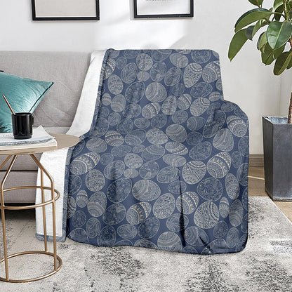 Bohemian Easter Eggs Pattern Print Blanket