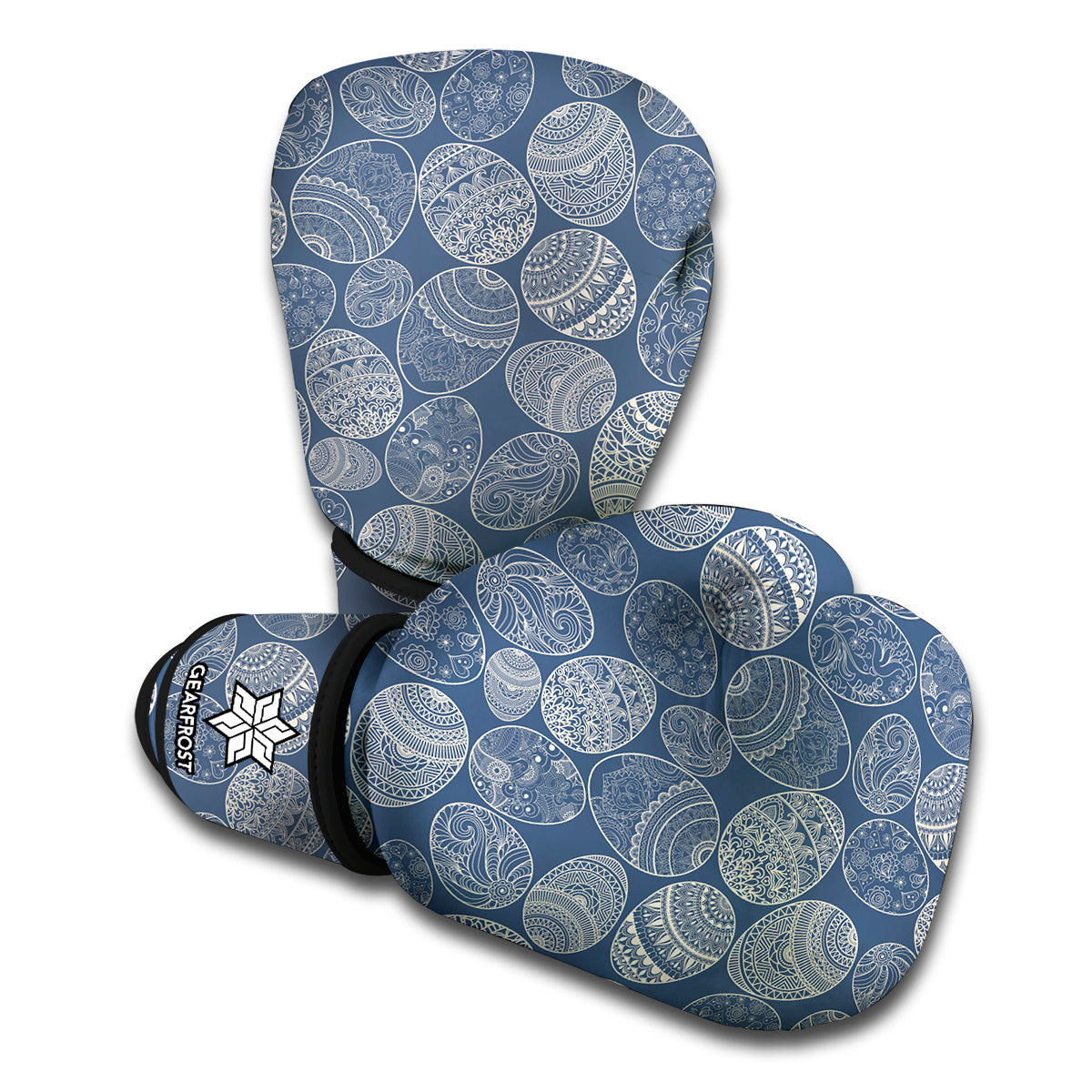 Bohemian Easter Eggs Pattern Print Boxing Gloves