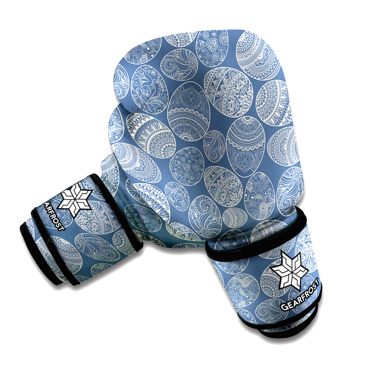 Bohemian Easter Eggs Pattern Print Boxing Gloves