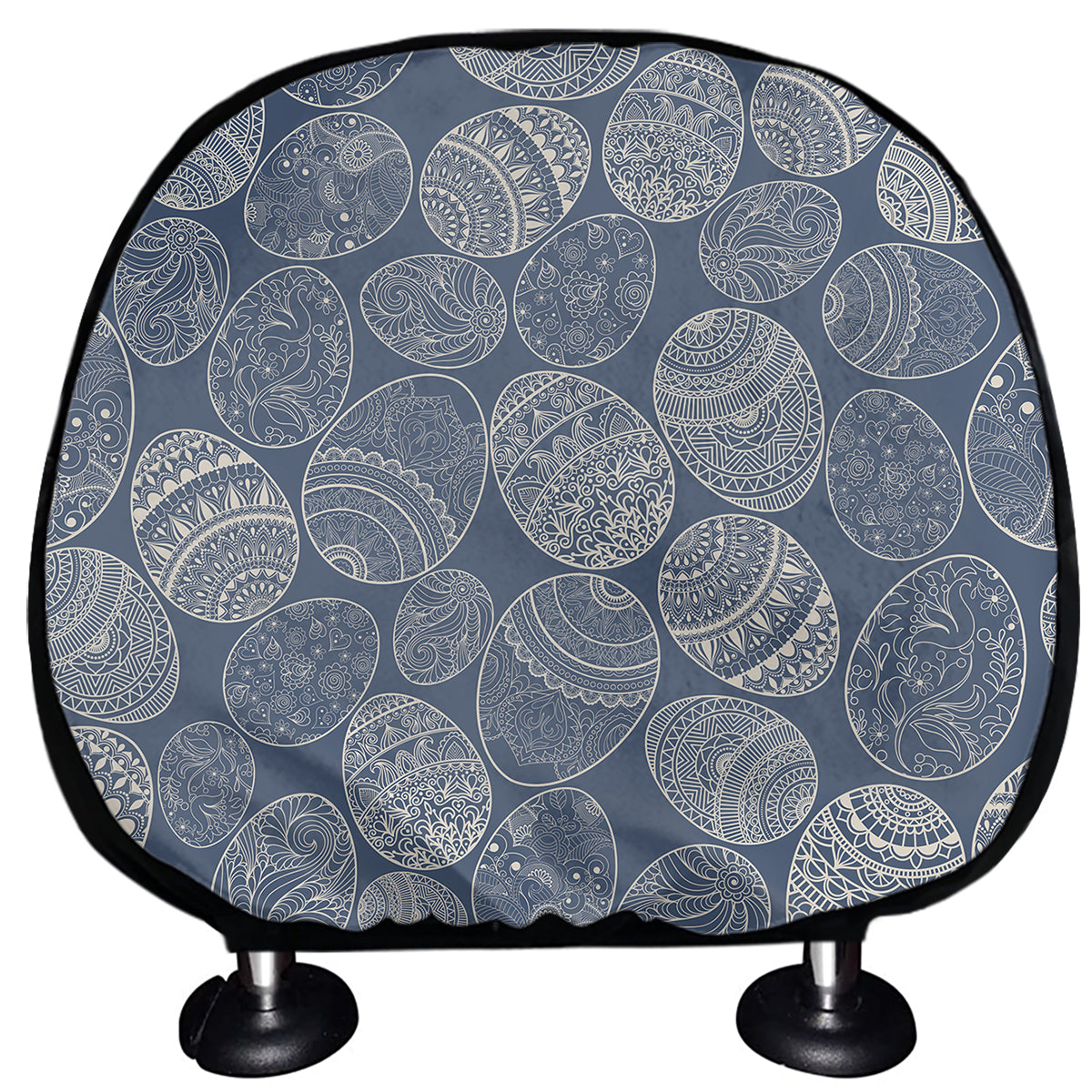 Bohemian Easter Eggs Pattern Print Car Headrest Covers