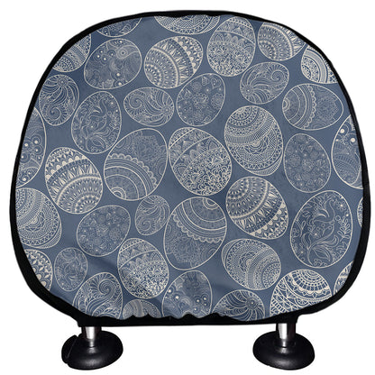 Bohemian Easter Eggs Pattern Print Car Headrest Covers